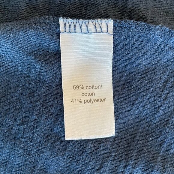 Maurices V-Neck Embellished Graphic Fitted T-Shirt Blue/Silver, Size XS - Picture 9 of 10